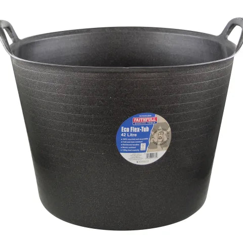 Faithfull FAIECOFLXB42 Eco Flex Tub 42 litre - Recycled Black