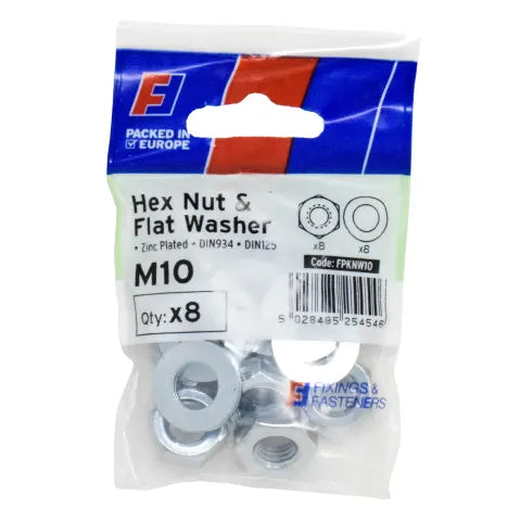 Forgefix FORFPKNW10 Nut & Washer M10 ForgePack 8