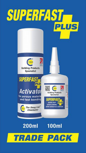 C-tec CT1 superfast plus adhesive 100ML and activator 200ML twin pack