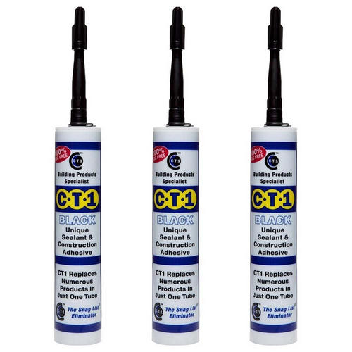 CT1 Black TRIBRID® Multi Purpose Sealant & Adhesive 290ml 3 pack 3x535106