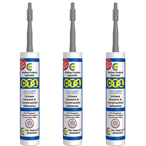 CT1 Grey TRIBRID® Multi Purpose Sealant & Adhesive 290ml 3 pack 3x1535306