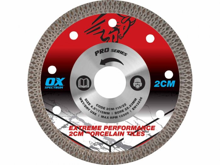 Ox Tools 2CM-115/22 115 x 22.23mm Pro 2CM Porcelain Cutting Blade