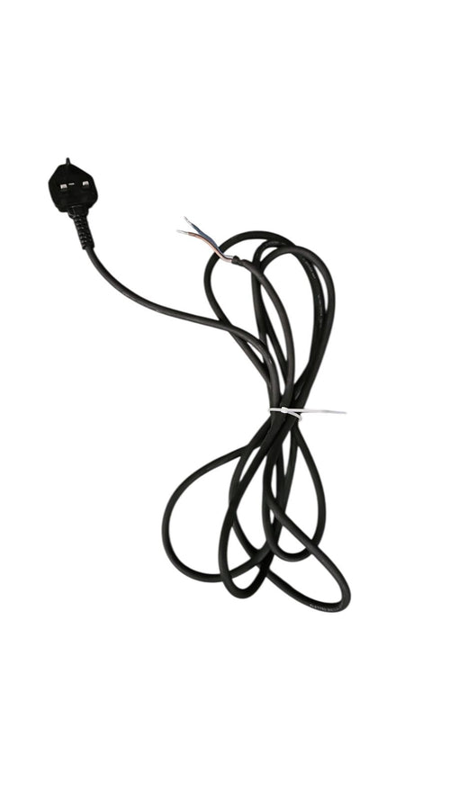 240v cable and plug 3m 1.5mm 2 core moulded plug H07RN-F