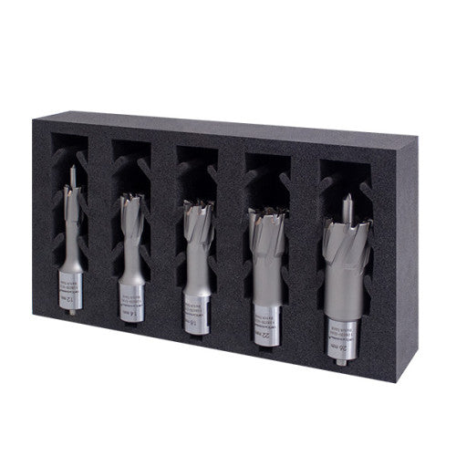 HMT 108030-5SET CarbideMax™ 40mm TCT Broach Cutter 5pc 12/14/18/22/26mm + 2 pilots