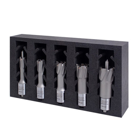 HMT 108030-5SET CarbideMax™ 40mm TCT Broach Cutter 5pc 12/14/18/22/26mm + 2 pilots