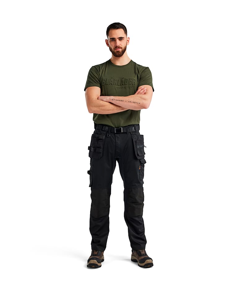 Blaklader 1750 Craftsman trousers with stretch - black