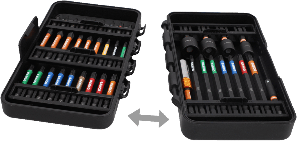 Bahco 66IM/44C-1 44pc 1/4" Impact Torsion Bit Set for Phillips/Pozidriv/TORX® Head Screws