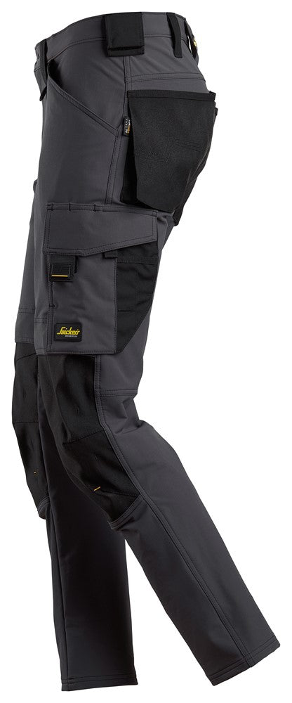 Snickers  6371 AllroundWork, Full Stretch Trousers grey / black
