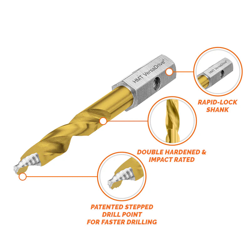 HMT 209015-SET2 VersaDrive® TurboTip Impact Drill Bits - Metric Sizes