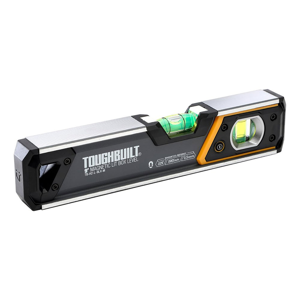 Toughbuilt 23cm Magnetic Lit Box Level TB-H2-L-M23-LH-M