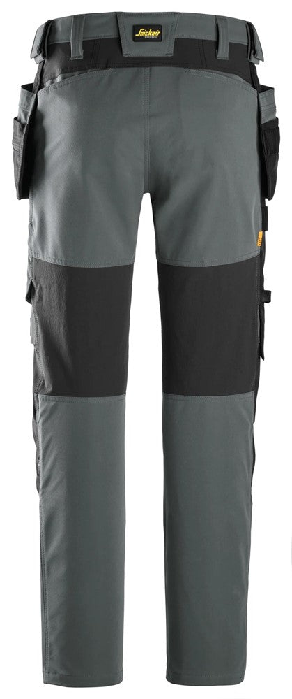 Snickers 6218 AllroundWork, Stretch Trousers Holster Pockets - steel grey / black