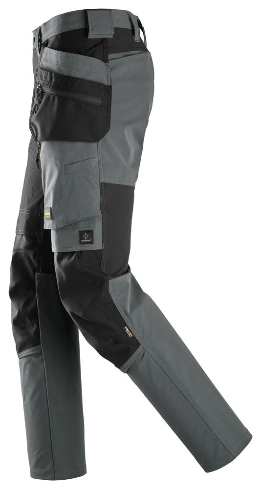 Snickers 6218 AllroundWork, Stretch Trousers Holster Pockets - steel grey / black