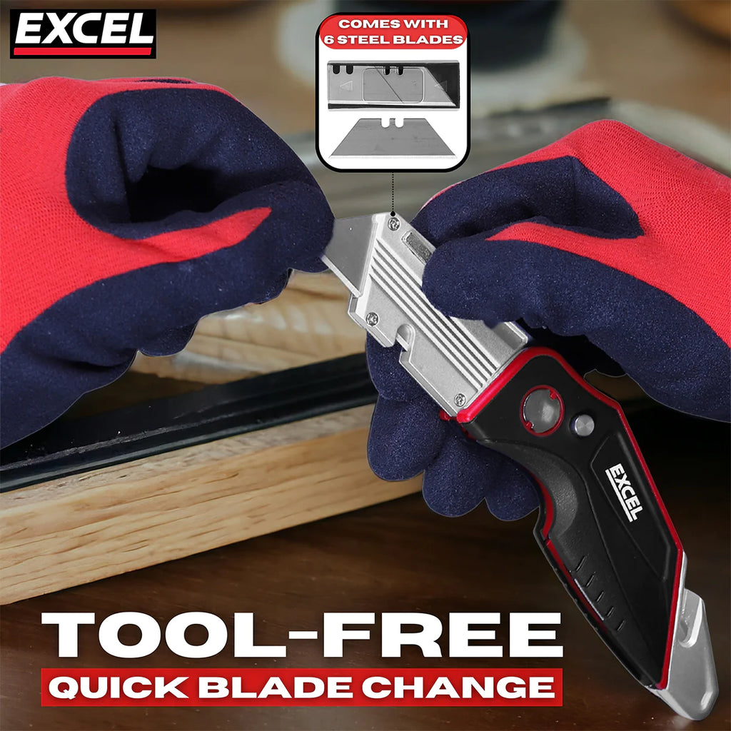 Excel Folding Utility Knife with 5 Blades 30546