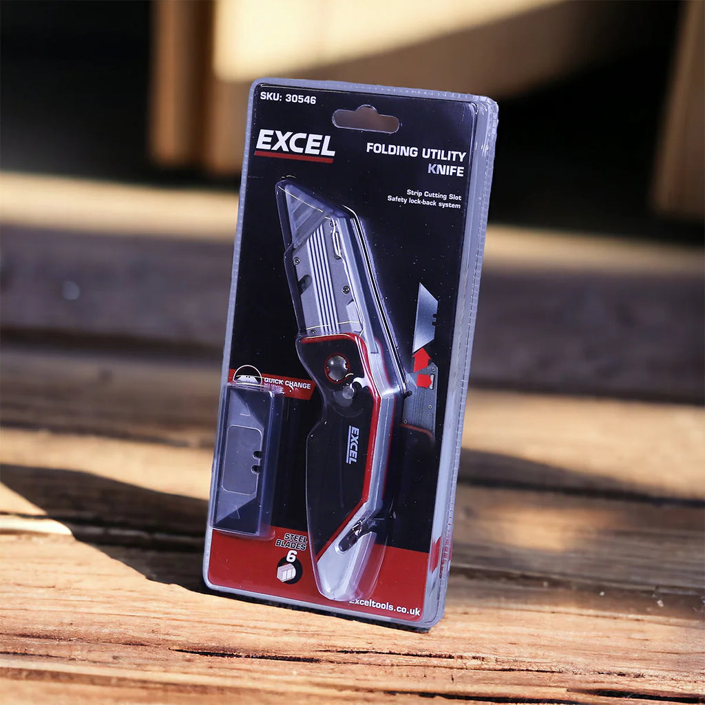 Excel Folding Utility Knife with 5 Blades 30546
