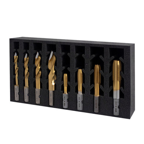 HMT 328015-SET1 VersaDrive® ImpactaTap & TurboTip Set 6.8/8.5/10.5/14mm TurboTip + M8, M10, M12, M16 Taps