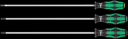 WERA 05347735002 335/350/355/3 S/DRIVER LONG SET SL/PH/PZ K;FORM PLUS 3PC