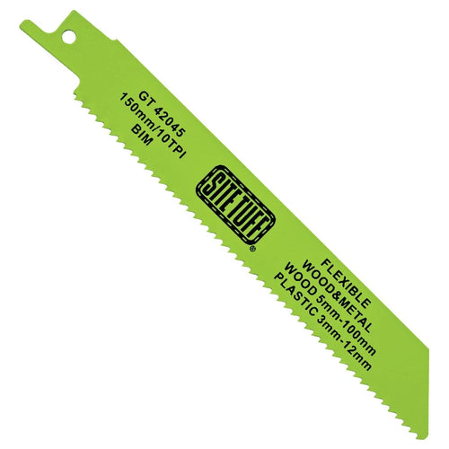 Site tuff ST-RB S922HF 150MM 10TPI 5PK FLEX WOOD/METAL RECIP BLADE GT42045