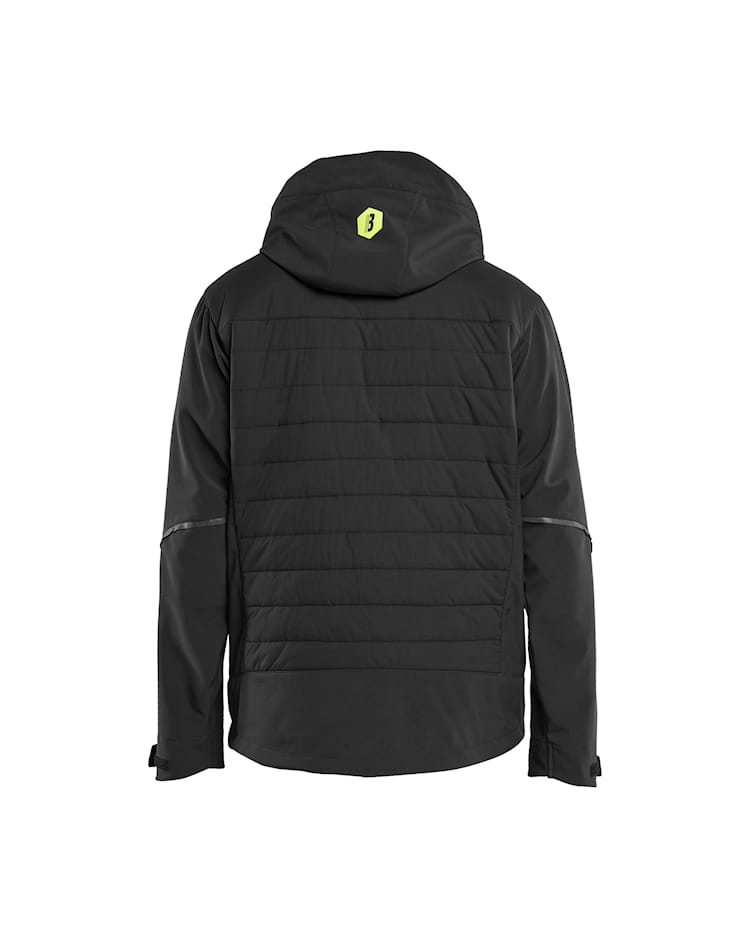 Blaklader 4743 Quilted Hybrid Jacket - Black/Hi-vis yellow (9933)