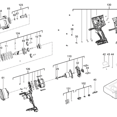 Milwaukee M18ONEFHIWF34 spare parts 4000503530