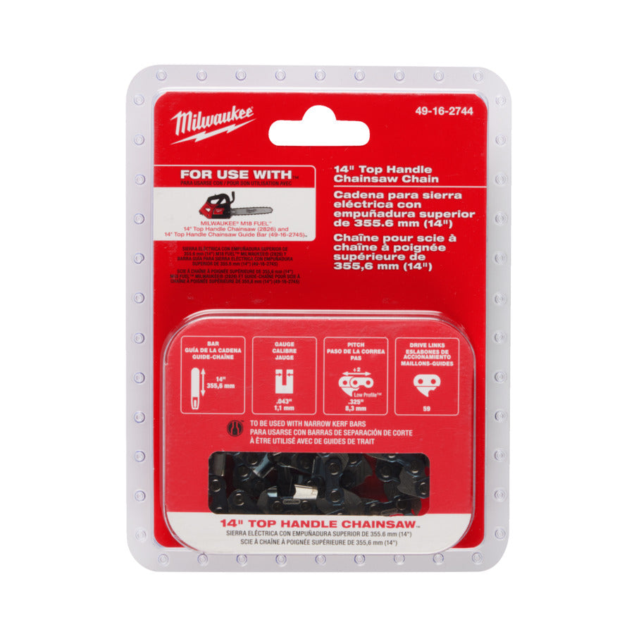 Milwaukee 35 cm/ 14" saw chain 0.325" x 1.1 fits m18ftchs35 4932480178 - available Mid June 25