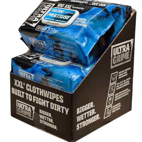 UltraGrime® Box of 6 x Pro: Multiuse 100 pack XXl wipes 5900x6