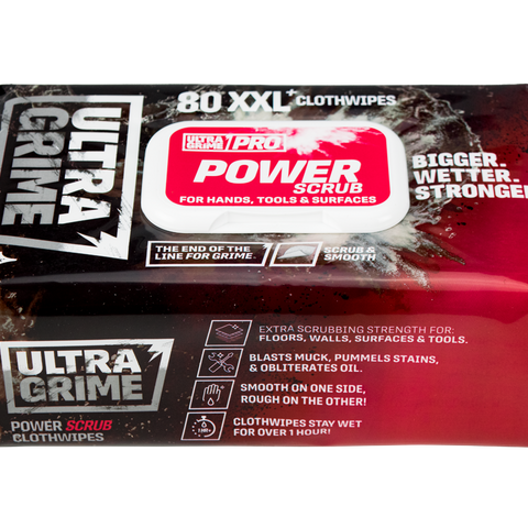 UltraGrime® Pro: Power Scrub XXL Wipes 80 Pack 5920