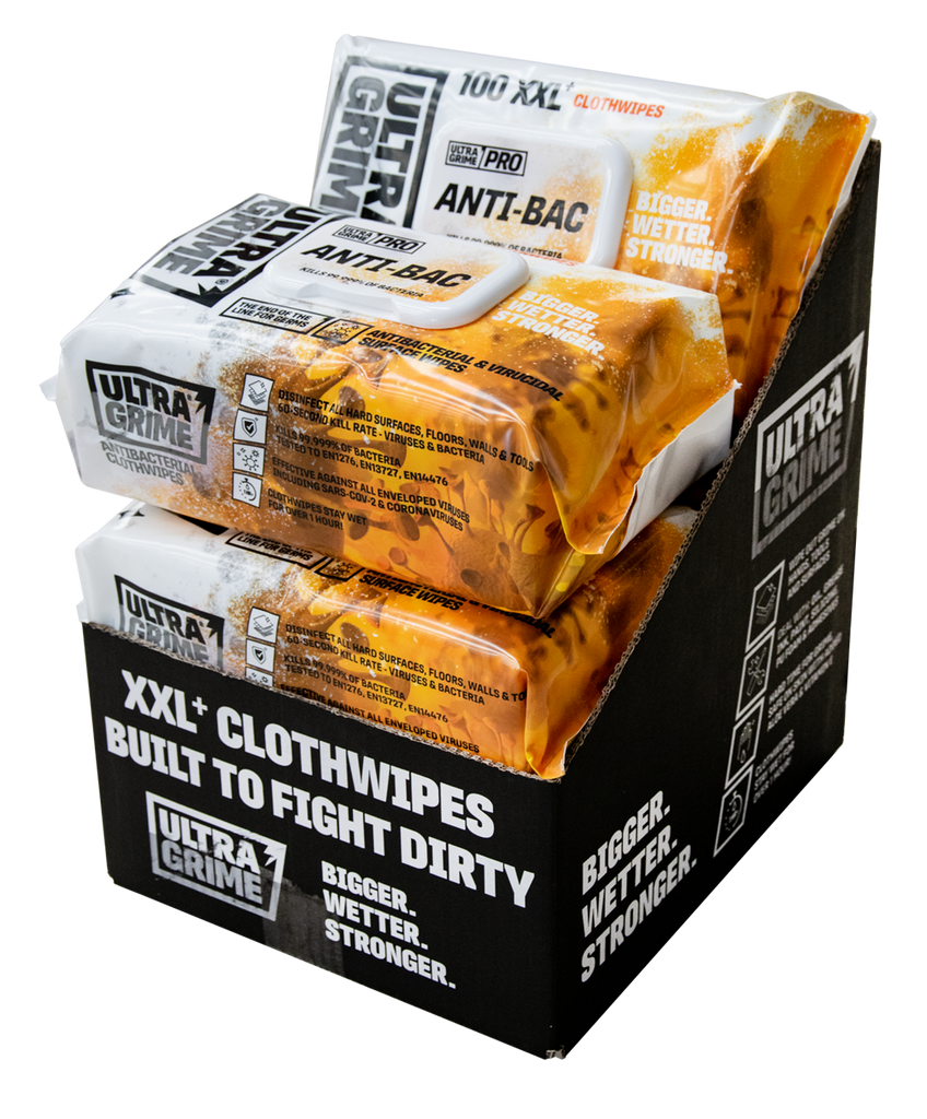 UltraGrime® box of 6 x Pro: Anti-Bac XXL Clothwipes 100 pack 5930x6