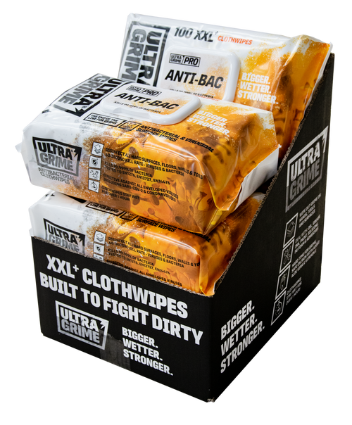 UltraGrime® box of 6 x Pro: Anti-Bac XXL Clothwipes 100 pack 5930x6