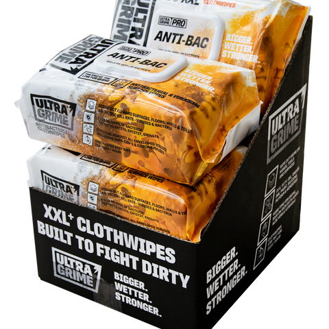 UltraGrime® box of 6 x Pro: Anti-Bac XXL Clothwipes 100 pack 5930x6