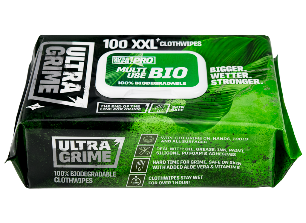UltraGrime® Pro: XXL Multi-Use Bio Cleaning Wipes x100 Pcs 5940