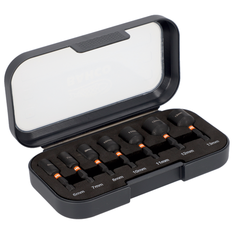 Bahco 66IM/M50S7 1/4″ Hex Magnetic Impact Torsion Nut Driver Socket Set 6-13mm