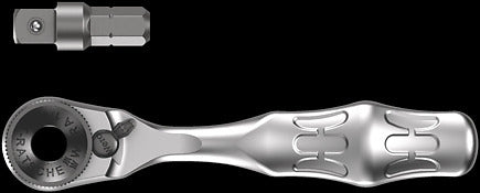 Wera 05073230001 8001 A Zyklop Mini 1 Bit Ratchet ¼" SB with ¼" drive, 2 pc