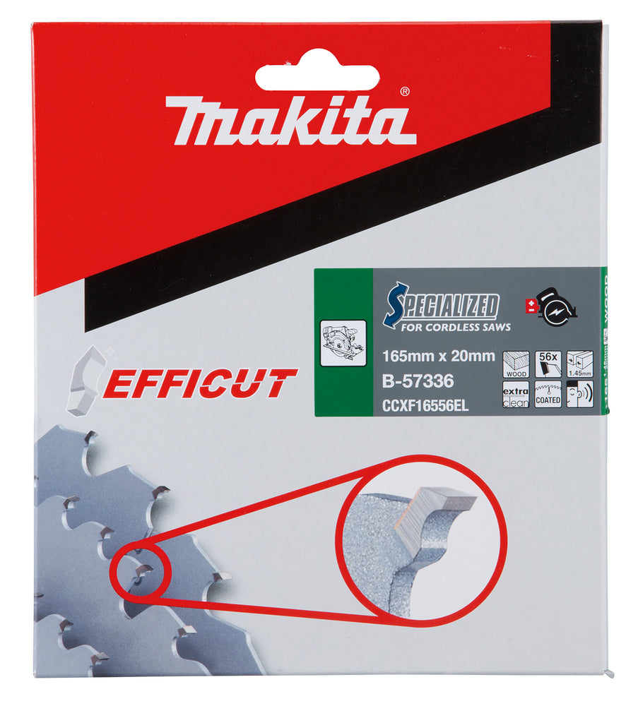 Makita Circular saw blade, Efficut T.C.T, 165 x 20 mm, 56 T B-57336