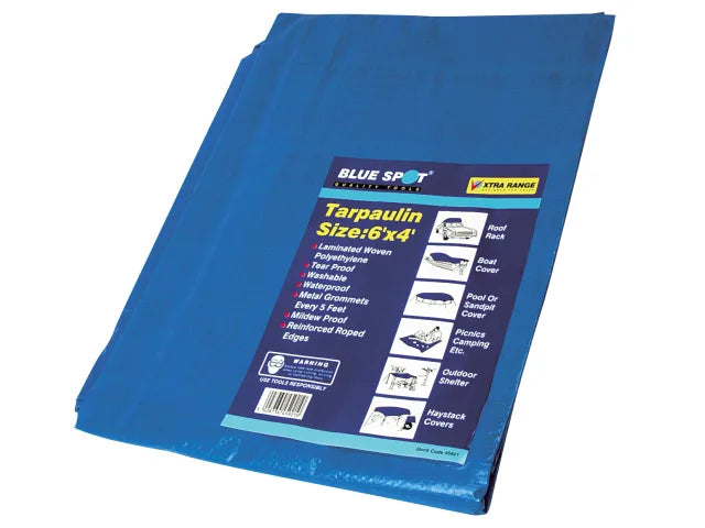 Blue Spot B/S45921 Blue Tarpaulin 1.8 x 1.2m (6 x 4ft)