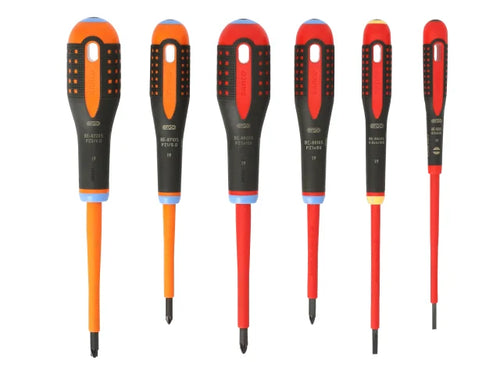 Bahco BAH9884S BE-9884S ERGO™ VDE Insulated Screwdriver Set, 6 Piece