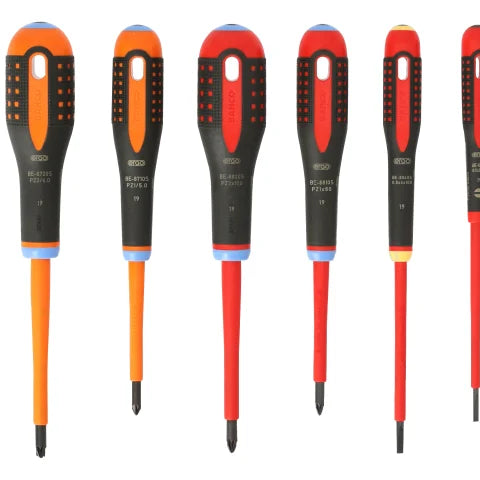 Bahco BAH9884S BE-9884S ERGO™ VDE Insulated Screwdriver Set, 6 Piece