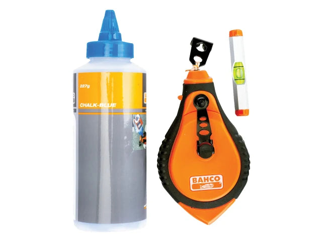Bahco BAHCLSET Blue Chalk, Chalk Line & Line Level Set