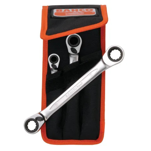 Bahco S4RM3T S4RM Series Reversible Ratchet Spanner Set, 3 Piece