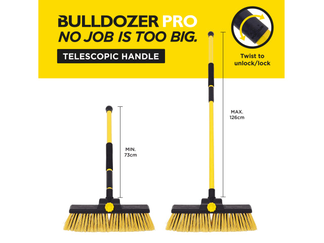 Bulldozer BDZ16Y Heavy-duty Broom Clipped with Handle 600mm (24in)