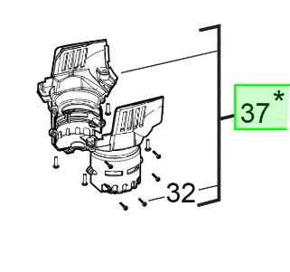 Milwaukee M18CHPX Gearbox housing 4931507007 spare part item 21 + 37