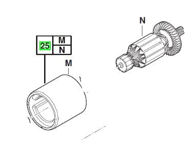 Milwaukee HD18CS Motor 290147067 spare part