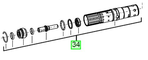 Milwaukee M18CHPX Spindle kit 4931448975 spare part