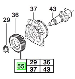 Milwaukee HD18CS Gear unit 200589004 spare part