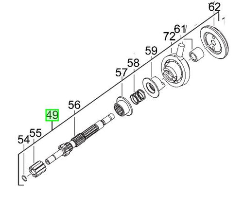 Milwaukee HD18HX Gear shaft 4931446523 spare part