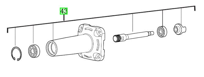 Milwaukee M18FDG Spindle kit 4931461262 spare part