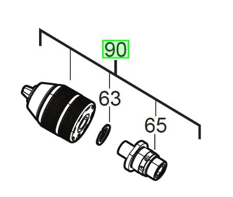 Milwaukee M18ONEFHX Fixtec chuck adapter 4931479655 spare part