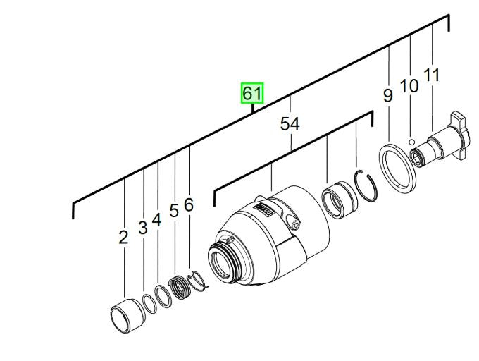 Milwaukee M12CID Gearbox 4931435758 spare part