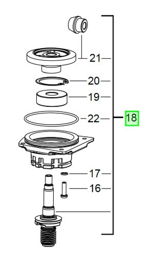 Milwaukee M18CAG115X Spindle kit 4931461666 spare part