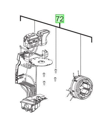 Milwaukee M18ONEIWF38 print circuit switch 4931453447 spare part