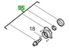 Milwaukee M187FCS66 Driving shaft 4931465972 spare part